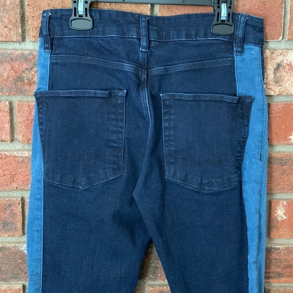 ASOS Dark Wash Blue Colorblock Slim Jeans - Picture 7 of 7